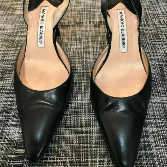 Manolo Blahnik Leather Slingback EU 38.5 - Picture 4 of 12